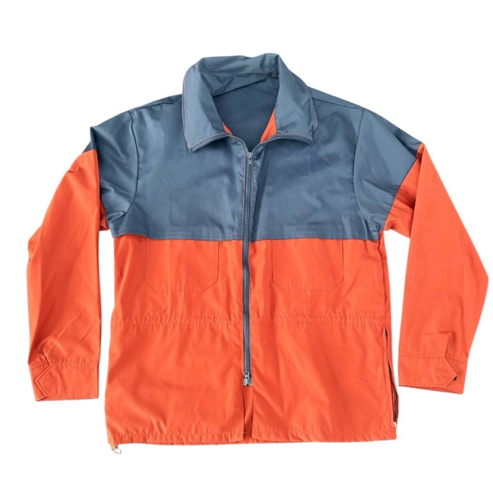 Mens Colorblock Orange and Blue Jacket
